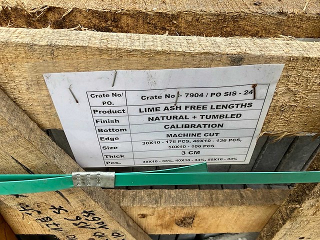 Lime ash natural and tumbled natuursteen tuintegels ca. 16m2 - afbeelding 3 van  3