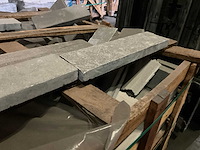 Lime ash partij natuursteen tegels getrommeld - afbeelding 3 van  7