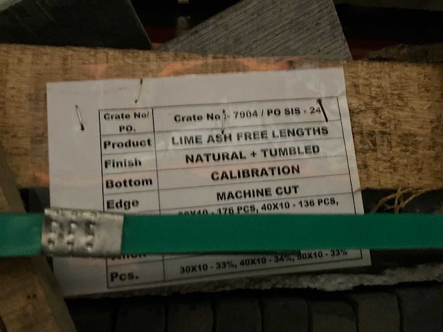 Lime ash partij natuursteen tegels getrommeld - afbeelding 7 van  7