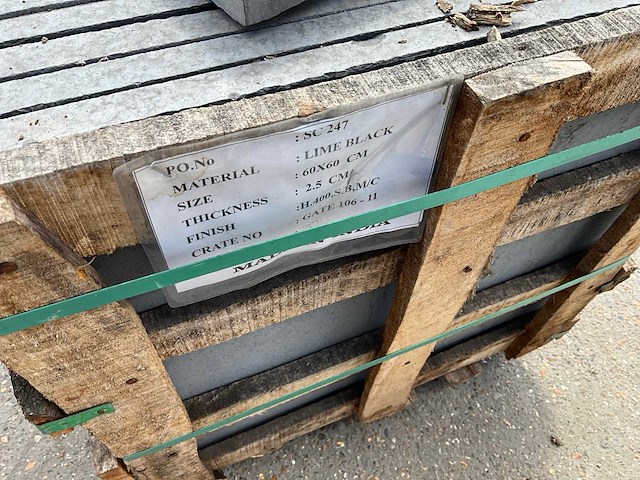 Lime black natuursteen tuintegels ca. 14,52m2 - afbeelding 2 van  3