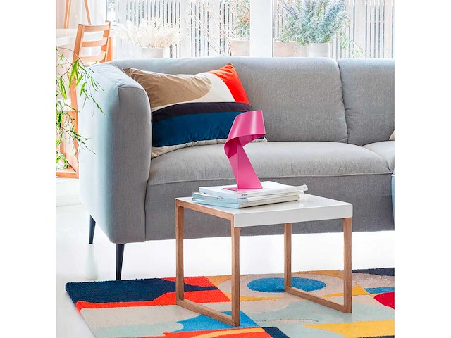 Limited edition - metalen tafellamp - 35 cm - kerstroos - ontwerp door claire norcross (2x) - afbeelding 4 van  9