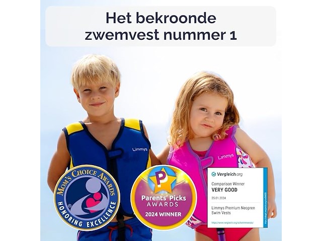 Limmys premium zwemvest (medium) - afbeelding 2 van  3
