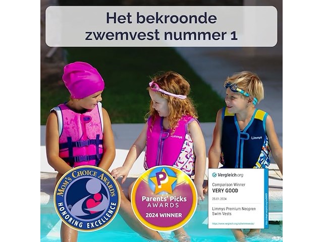 Limmys premium zwemvest voor kinderen (l) - afbeelding 2 van  4