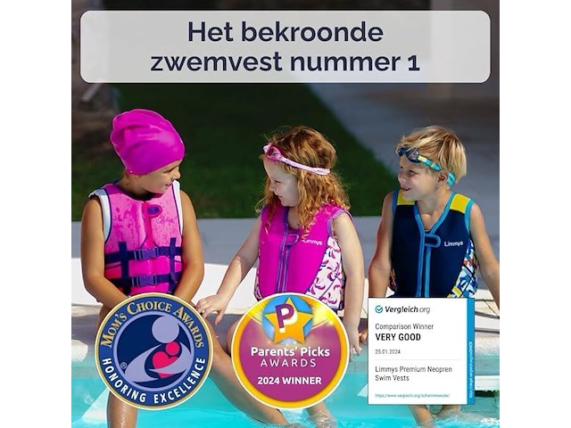 Limmys premium zwemvest voor kinderen (l) - afbeelding 3 van  5