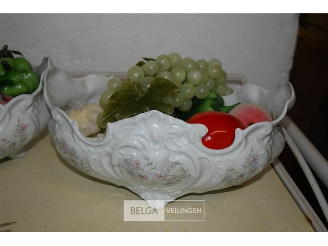 Limoges 2 deco kommen met sier fruit - afbeelding 2 van  4