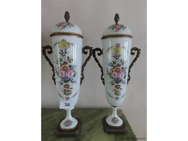 Limoges set vazen hoogte 62cm - afbeelding 1 van  7