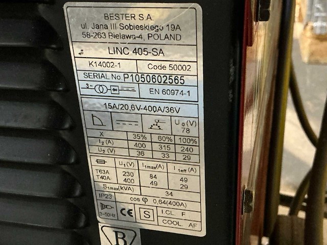 Lincoln electric linc 405-sa elektrode lasapparaat - afbeelding 7 van  7