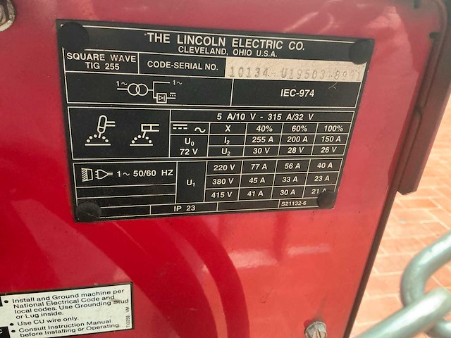 Lincoln electric square wave tig 255 tig-lasmachine - afbeelding 2 van  10