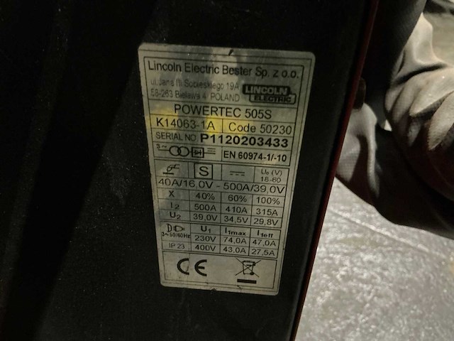 Lincoln powertec 505s lasapparaat - afbeelding 6 van  6