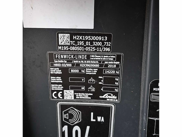 Linde - 2018 - h80d-03/900 - vorkheftruck - afbeelding 4 van  18
