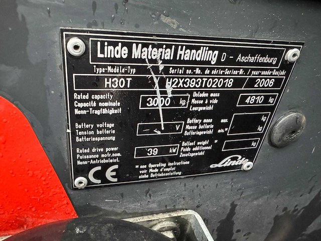 Linde - h30 - vorkheftrucks - 2006 - afbeelding 5 van  6
