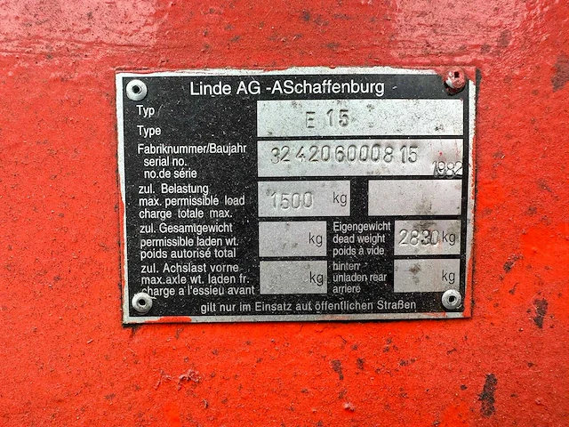 Linde e15 elektrische vorkheftruck - afbeelding 5 van  13