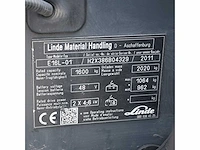 Linde e16l-01 elektrische vorkheftruck - afbeelding 5 van  15