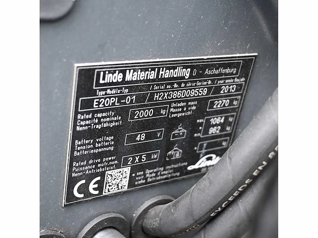 Linde e20pl-01 elektrische vorkheftruck - afbeelding 6 van  18
