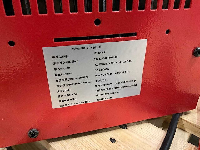 Linde e24/45p acculader - afbeelding 5 van  5