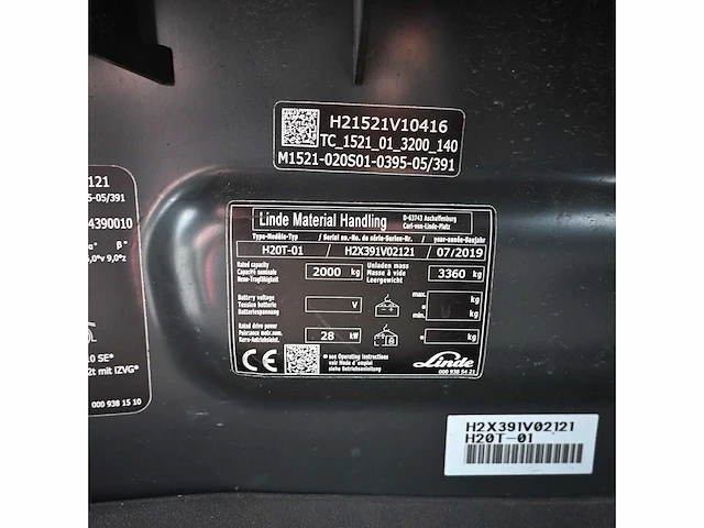 Linde h20t-01 lpg vorkheftruck - afbeelding 8 van  16