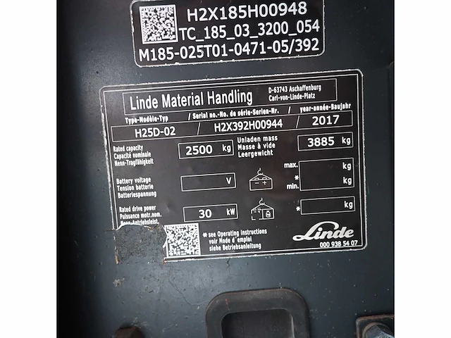 Linde h25d-02 diesel vorkheftruck - afbeelding 6 van  18
