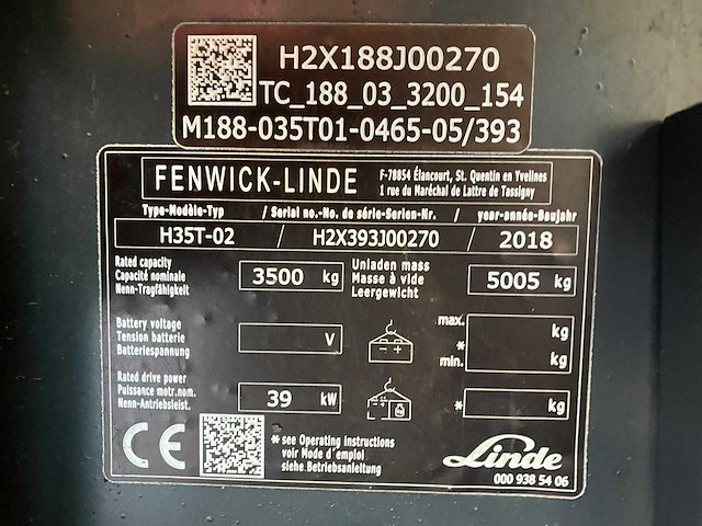 Linde h35t-02 vorkheftruck 2018 - afbeelding 72 van  86