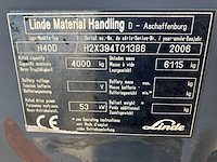 Linde h40d vorkheftruck 2006 - afbeelding 19 van  56