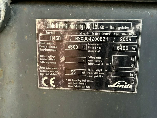 Linde h45d - afbeelding 3 van  12