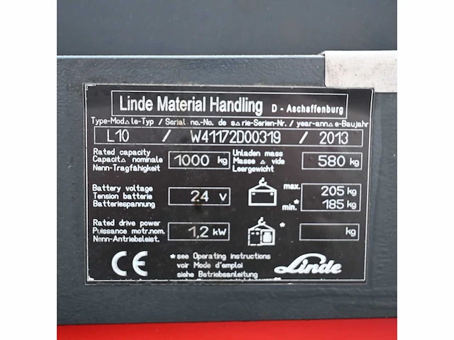 Linde l10 elektrische stapelaar - afbeelding 4 van  13