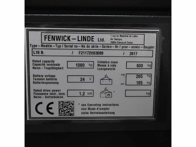 Linde l10b elektrische stapelaar - afbeelding 5 van  13