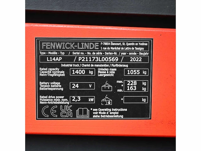 Linde l14 ap elektrische stapelaar - afbeelding 7 van  16
