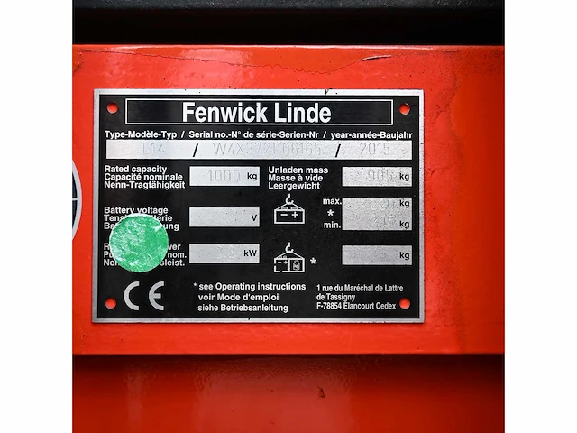 Linde l14 elektrische stapelaar - afbeelding 11 van  18