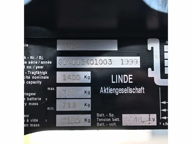 Linde r14 elektrische reach truck - afbeelding 7 van  15