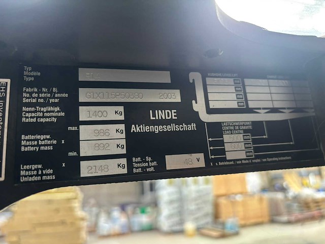 Linde r14s reachtruck (functioneel) - afbeelding 15 van  24