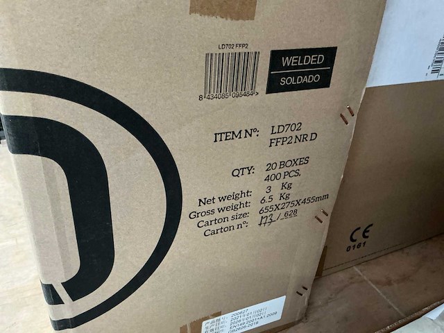 Lindeman ffp2 nr d mondmaskers (1200x) - afbeelding 4 van  4