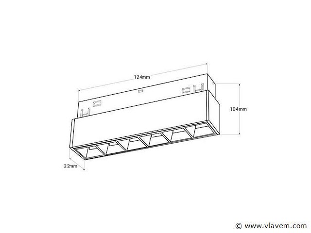 Lineaire led zwenkarmatuur voor magnetische rail 48v - 6w - libra (x8) - afbeelding 3 van  4