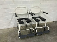 Linido handicare - verrijdbare douchestoel toiletstoel (2x) - afbeelding 1 van  4