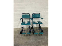 Linido handicare - verrijdbare douchestoel toiletstoel (2x) - afbeelding 2 van  4