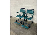 Linido handicare - verrijdbare douchestoel toiletstoel (2x) - afbeelding 3 van  4