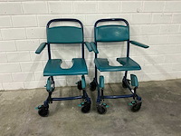Linido handicare - verrijdbare douchestoel toiletstoel (2x) - afbeelding 4 van  4