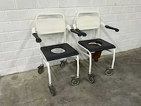 Linido handicare - verrijdbare douchestoel toiletstoel (2x) - afbeelding 1 van  5