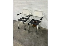 Linido handicare - verrijdbare douchestoel toiletstoel (2x) - afbeelding 3 van  5