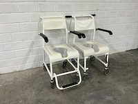 Linido handicare - verrijdbare douchestoel toiletstoel (2x) - afbeelding 1 van  7