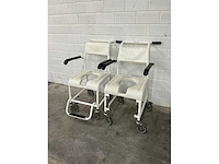 Linido handicare - verrijdbare douchestoel toiletstoel (2x) - afbeelding 3 van  7