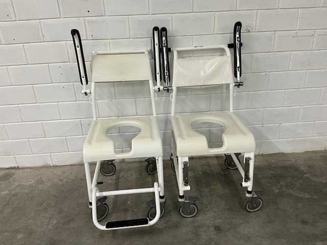 Linido handicare - verrijdbare douchestoel toiletstoel (2x) - afbeelding 6 van  7