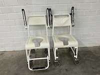 Linido handicare - verrijdbare douchestoel toiletstoel (2x) - afbeelding 6 van  7