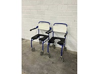 Linido handicare - verrijdbare douchestoel toiletstoel (2x) - afbeelding 3 van  4