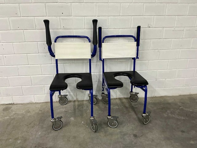 Linido handicare - verrijdbare douchestoel toiletstoel (2x) - afbeelding 4 van  4