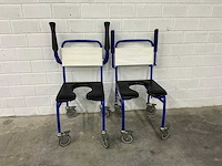 Linido handicare - verrijdbare douchestoel toiletstoel (2x) - afbeelding 4 van  4
