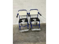 Linido handicare - verrijdbare douchestoel toiletstoel (2x) - afbeelding 2 van  4
