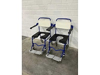 Linido handicare - verrijdbare douchestoel toiletstoel (2x) - afbeelding 3 van  4