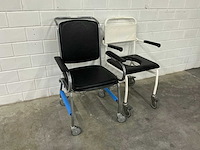 Linido handicare - verrijdbare douchestoel toiletstoel (2x) - afbeelding 1 van  5