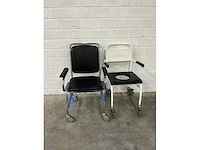 Linido handicare - verrijdbare douchestoel toiletstoel (2x) - afbeelding 2 van  5