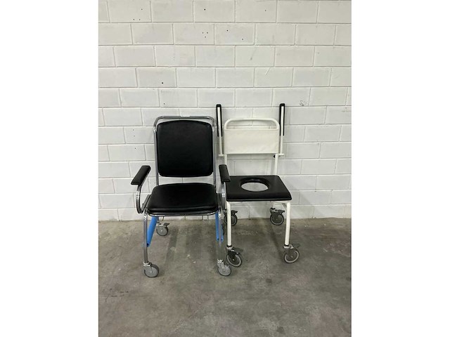 Linido handicare - verrijdbare douchestoel toiletstoel (2x) - afbeelding 5 van  5